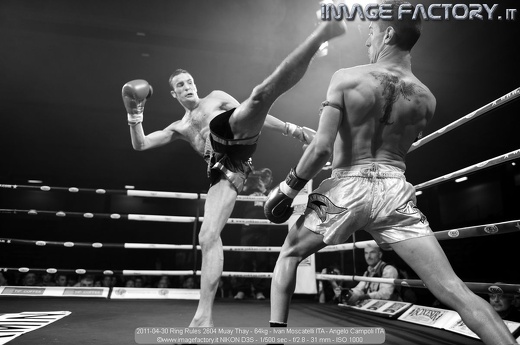 2011-04-30 Ring Rules 2604 Muay Thay - 64kg - Ivan Moscatelli ITA - Angelo Campoli ITA